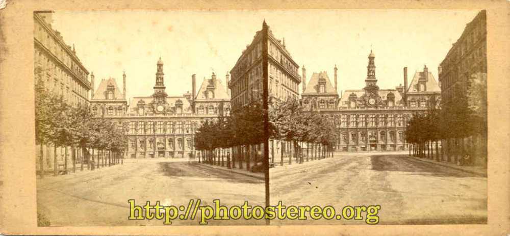 Paris - façade de l'Hôtel de ville.    {%[Indexation sur stereotheque.fr]https://www.stereotheque.fr/result,13444-0%} (Paris - The town council) 