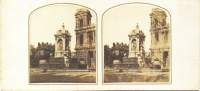 Paris - Place Saint Sulpice, fontaine et église.  {%[Indexation sur stereotheque.fr]https://www.stereotheque.fr/result,13525-0%} (Paris - Saint-Sulpice place. Fountain and church) 