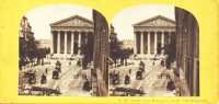 Paris -Eglise de la Madeleine. « N°108 - Eglise de la Madeleine à Paris. Vue Instantanée » Attribuée à William England  {%[Indexation sur stereotheque.fr]https://www.stereotheque.fr/result,13577-0%} (Paris - The church of the Madeleine) 