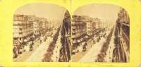 Paris - « 104 - Panorama du Boulevart Sébastopol à Paris. Vue Instantanée » Attribuée à William England  {%[Indexation sur stereotheque.fr]https://www.stereotheque.fr/result,13581-0%} (Paris - Panoramic view of the Boulevard of Sébastopol.) 