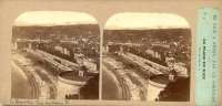 « De Nice à Gènes par la Corniche. N°2. La plage de Nice, prise du château. B » par Furne & Tournier (Nice, the beach, from the castle.) 