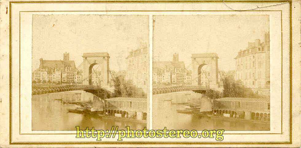 Paris - Le pont Louis Philippe  {%[Indexation sur stereotheque.fr]https://www.stereotheque.fr/result,13499-0%} (Paris - Louis Philippe bridge) 