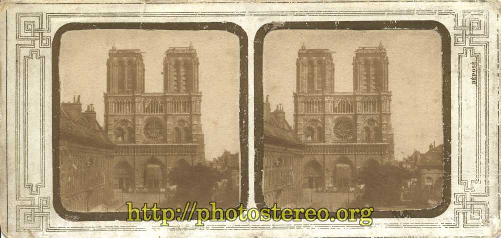 Paris - Façade de Notre-Dame. Vers 1851-1852  {%[Indexation sur stereotheque.fr]https://www.stereotheque.fr/result,14500-0%} (Paris - The church Notre-Dame.) 