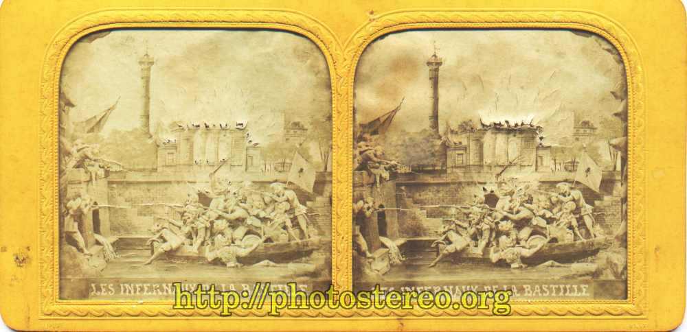 Paris - Commune de Paris.  « Les infernaux de la Bastille ». Série Le sabbat rouge. Attribuée à Jules Raudnitz (Paris - the uprising of Paris (1871). The diabolicals of the Bastille) 