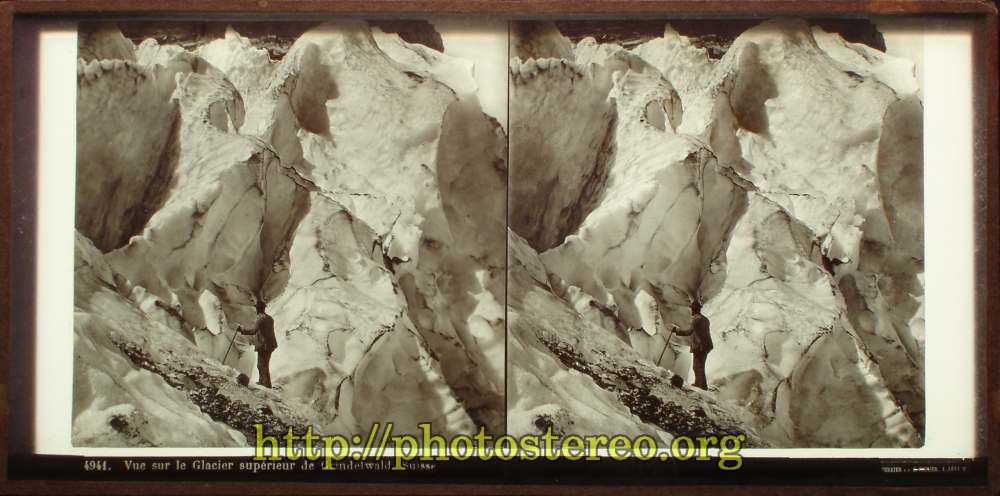 « 4941 - Vue sur le glacier supérieur de Grindelwald. Suisse » par « FERRIER p.f. & SOULIER, J.LEVY  SR » (Switzerland. Glacier of Grindelwald) 