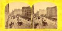 Paris - « N°98 - Rue de Rivoli prise de l'Hôtel du Louvre à Paris. Vue Instantanée . » Attribué à William England. (Paris - The street Rivoli from the Louvre. Snapshot view.Photographer assumed : William England.) 