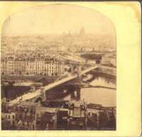 Paris - « N°20 - Pont Louis Philippe et Panorama de Paris. Attribué à William England (Paris - The bridge Louis Philippe and Panorama of Paris. Photographer assumed : William England) 