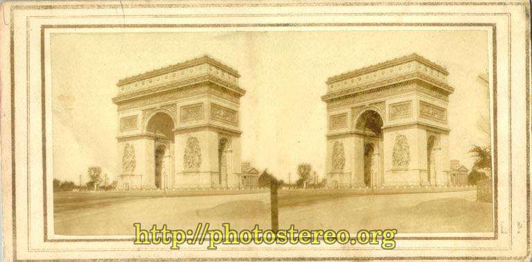 Paris - Arc de triomphe de l'Etoile. Signature « L.F. » Tirage Leautté Frères. (Paris - Triumph arch. Edited by Leautte brothers.) 